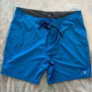 Hurley Men’s Royal Blue Board Shorts with Black Drawstring